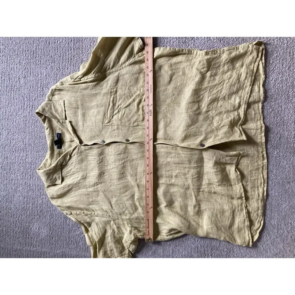 Banana Republic Linen Cabana Boy Gauzy Button Shirt XL Coastal Resort Tropical